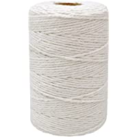 Macrame Cuerda de Algodón Hilo Macrame Cordel 2mm x 200M para Decoración- Manualidades- Embalaje- Cocina- Carne Atada